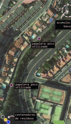 Distribución de papeleras en la calle