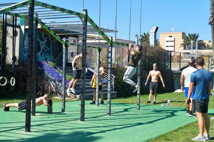 Instalación de aparatos biosaludables y calistenia